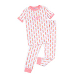 Gingham Storybook Bunnies Pink Pajamas