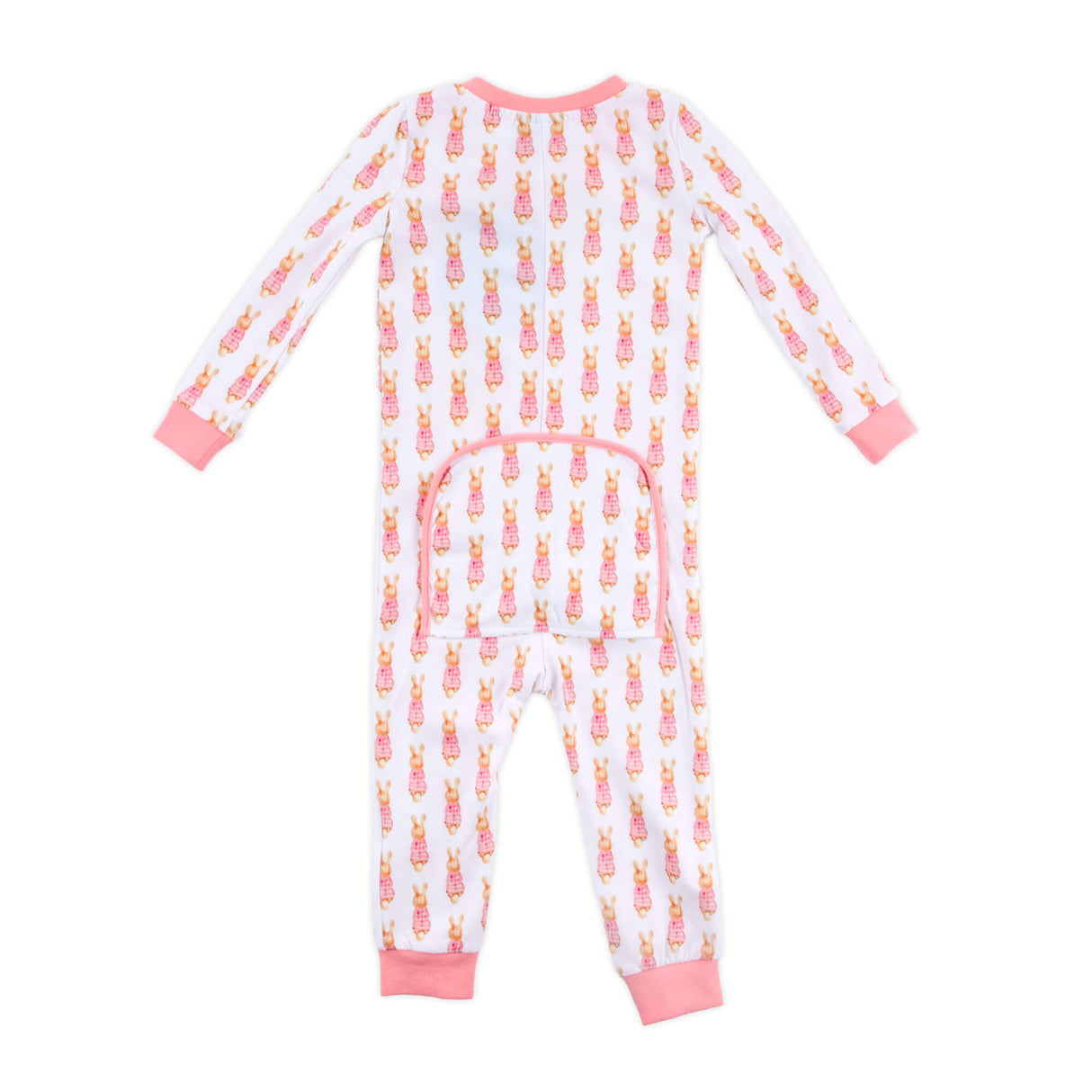 Gingham Storybook Bunnies Pink Zip Sleeper