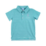 Peep Turquoise Stripe Polo