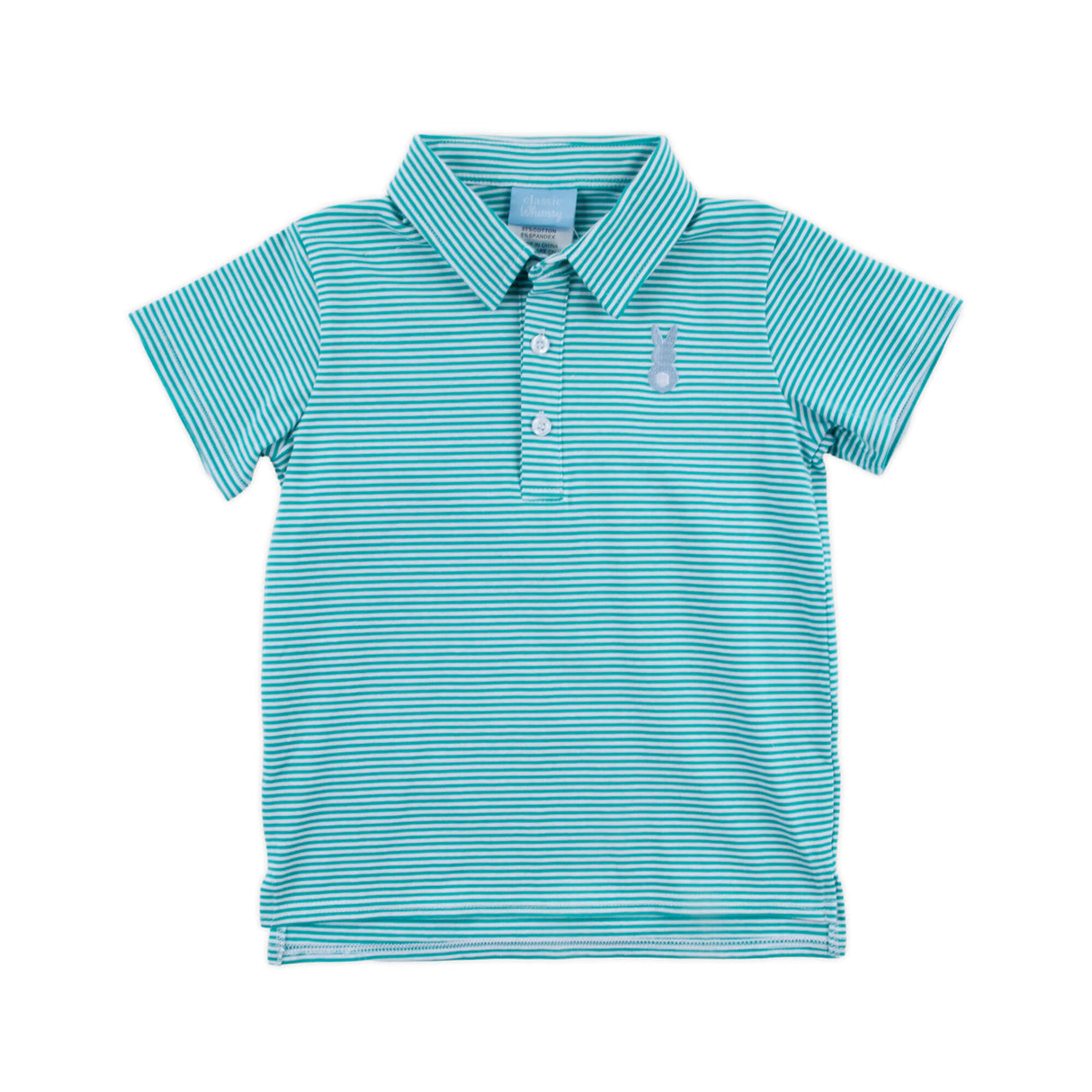 Peep Turquoise Stripe Polo