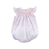 Easter Vine Smocked Pink Angel Sleeve Bubble