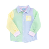 Multi Stripe Seersucker Button Down Shirt