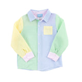 Multi Stripe Seersucker Button Down Shirt