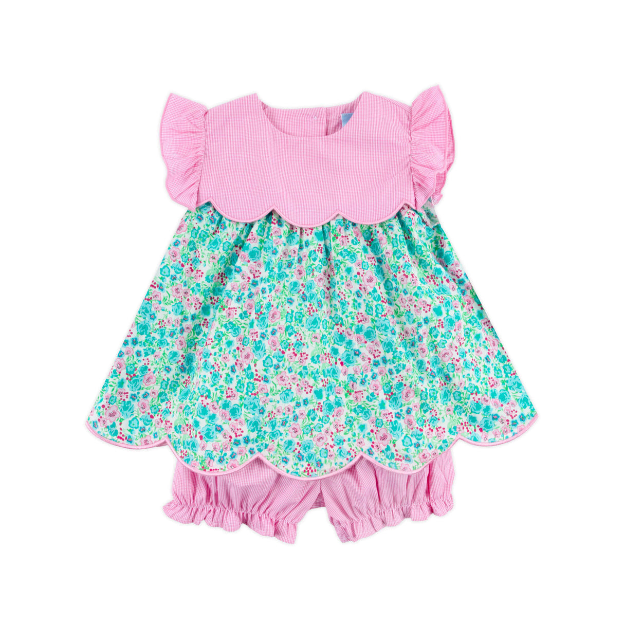 Floral Wonderland Turquoise Amelia Bloomer Set