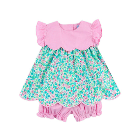 Floral Wonderland Turquoise Amelia Bloomer Set