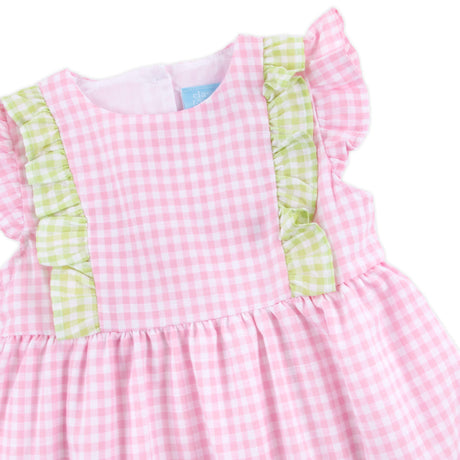 Spring Days Pink & Light Green Gingham Kate Dress