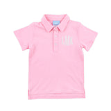 Solid Pink Knit Polo