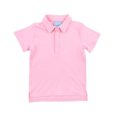 Solid Pink Knit Polo