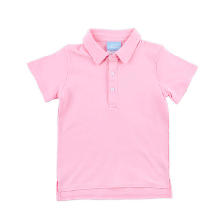 Solid Pink Knit Polo