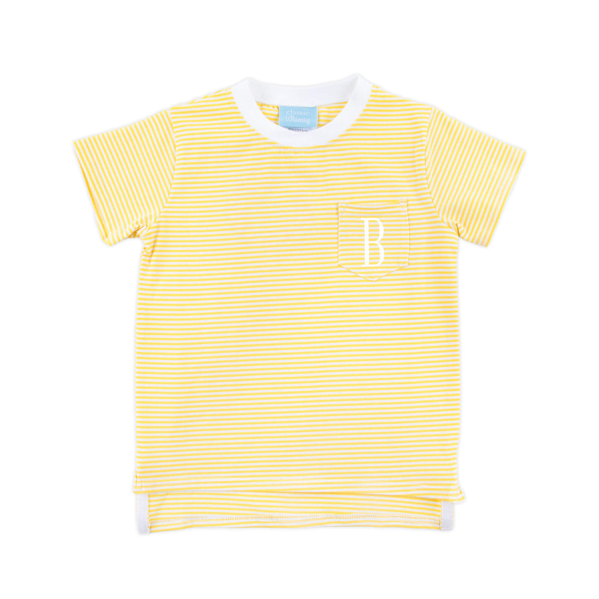 Yellow Stripe Short Sleeve Pocket Shirt