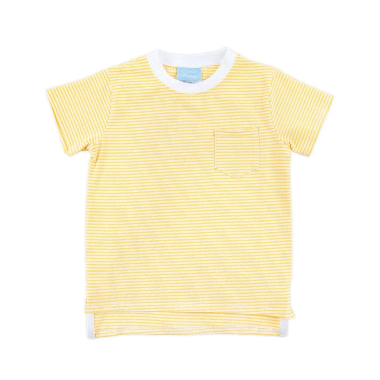 Yellow Stripe Short Sleeve Pocket Shirt
