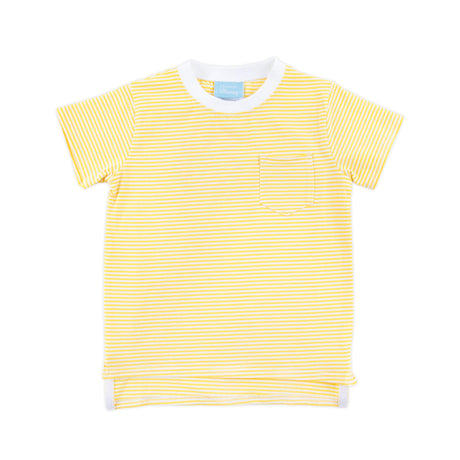Yellow Stripe Short Sleeve Pocket Shirt