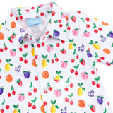 Fruity Print Short Sleeve Button Down