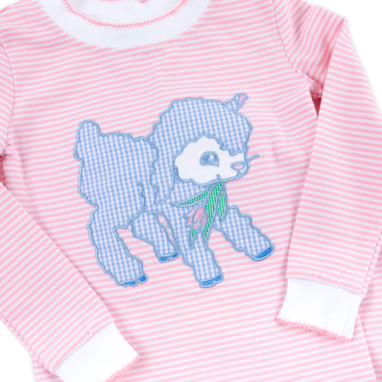 Baby Lamb Pink Stripe Pajamas