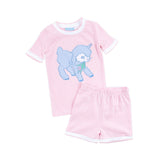Baby Lamb Pink Stripe Short Pajamas