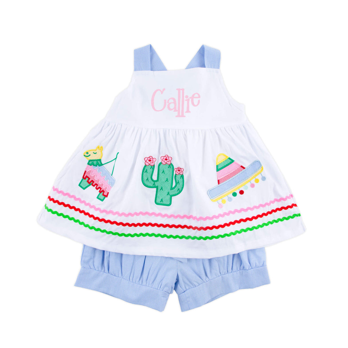 Fiesta Time Blue Gingham Stella Short Set