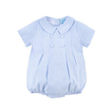 Light Blue Stripe Collared Button Bubble