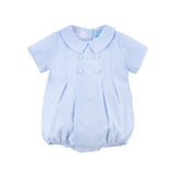 Light Blue Stripe Collared Button Bubble