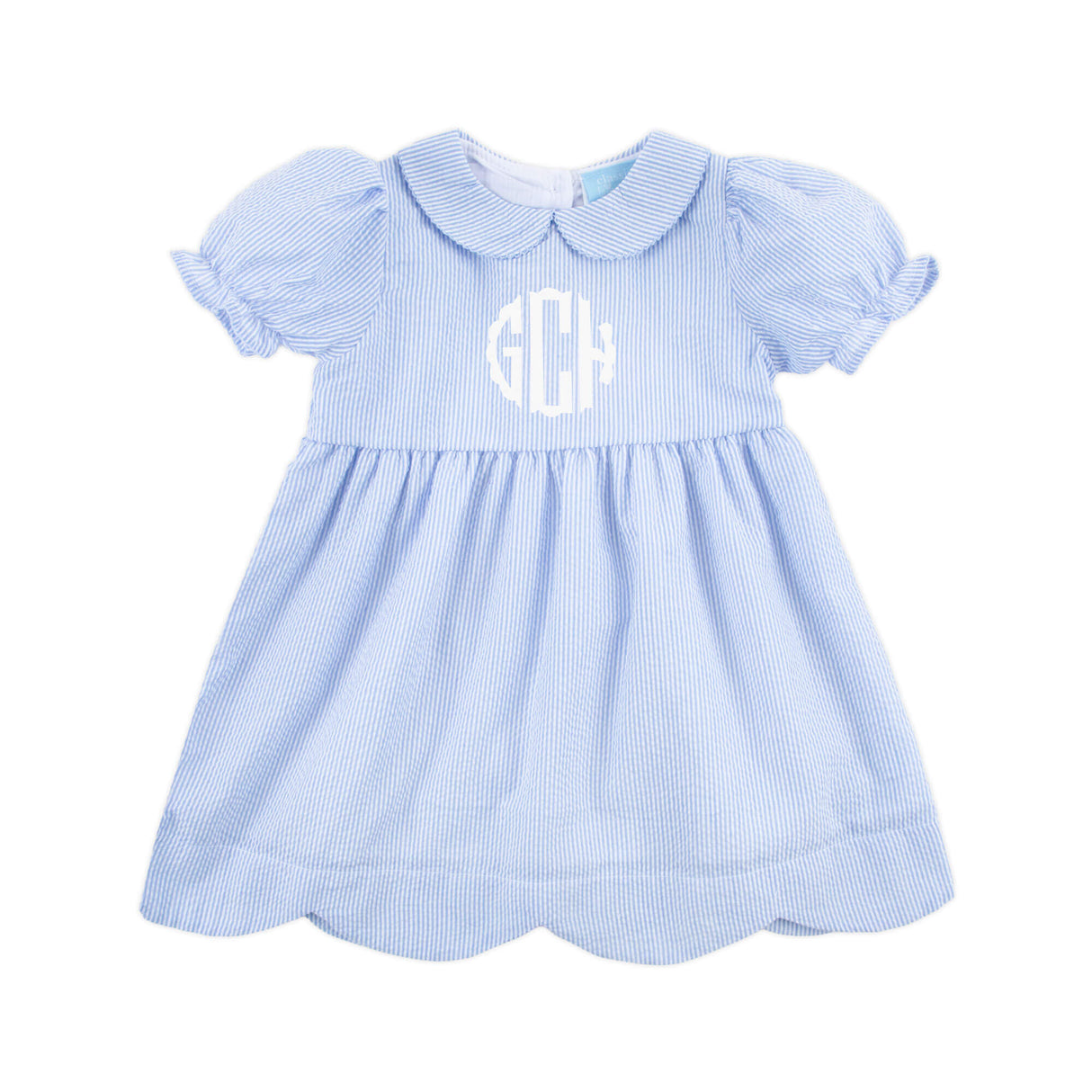 Light Blue Stripe Collared Dress