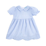 Light Blue Stripe Collared Dress