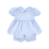 Light Blue Stripe Collared Bloomer Set