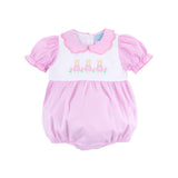 Storybook Bunny Trio Pink Gingham Bubble