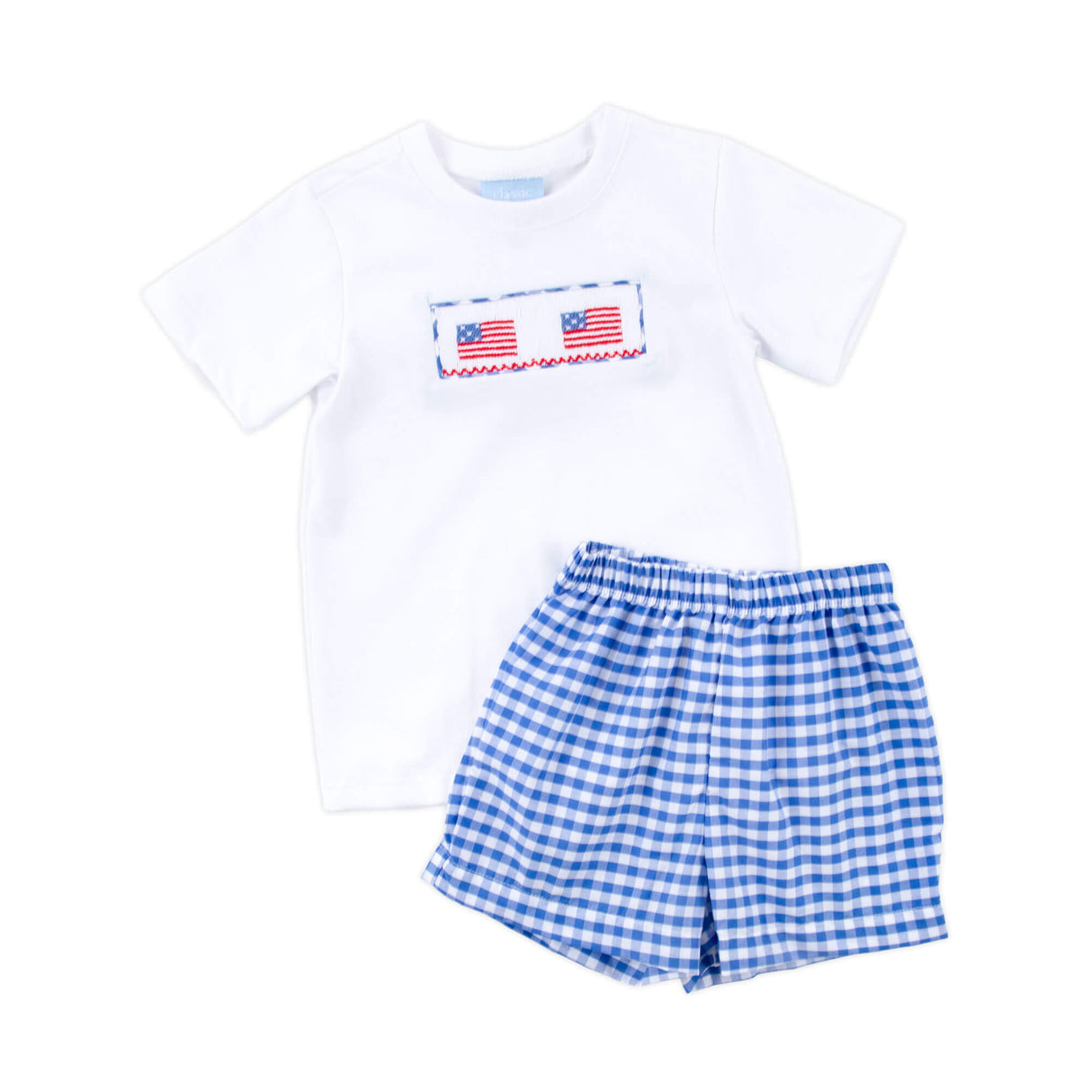Fly The Flag Royal Blue Gingham Short Set