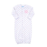 Pink Rosebud Layette Gown