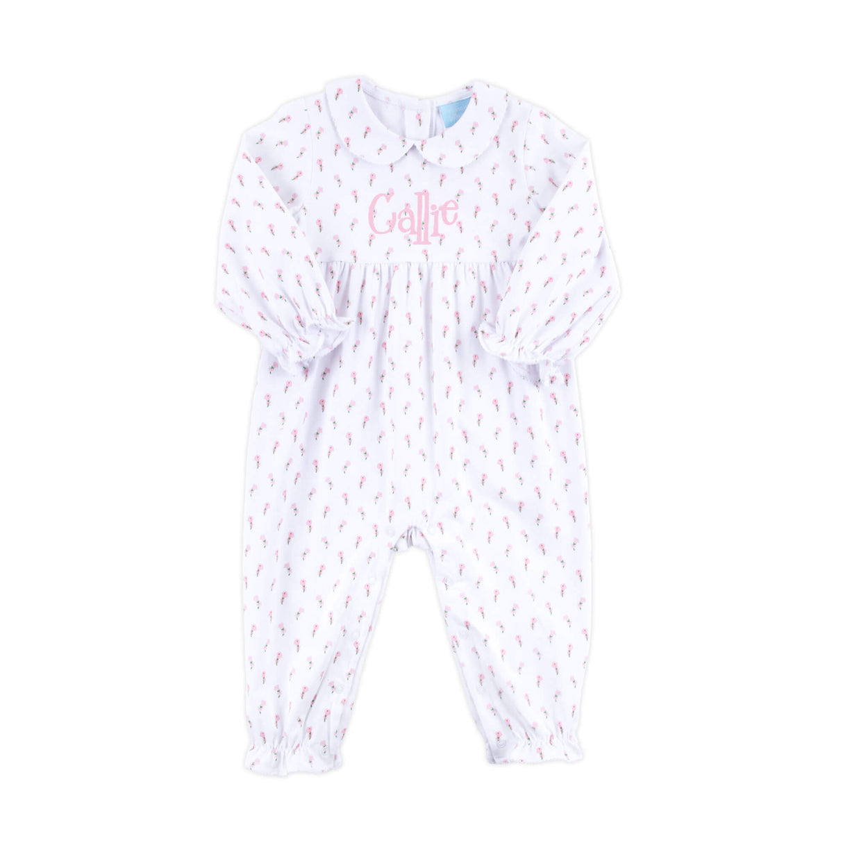 Pink Rosebud Ruffle Romper