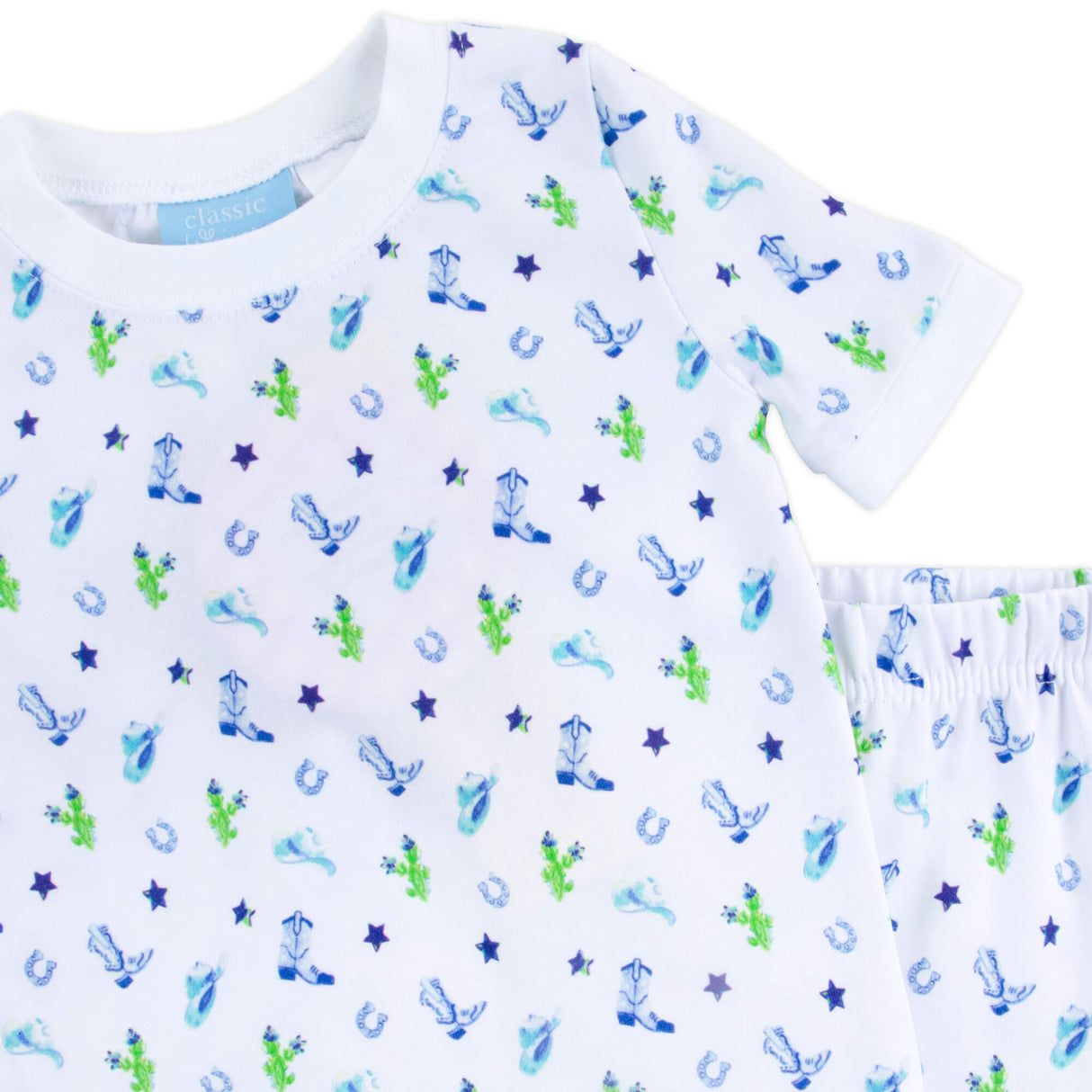 Western Cowboy Blue Pajamas