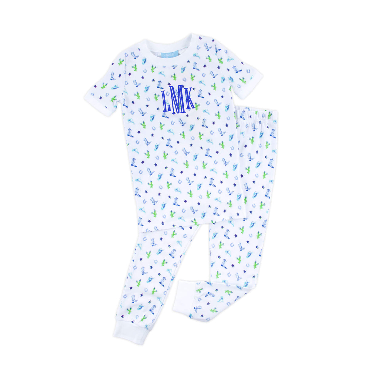 Western Cowboy Blue Pajamas