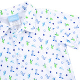 Western Cowboy Blue Polo