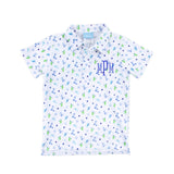 Western Cowboy Blue Polo