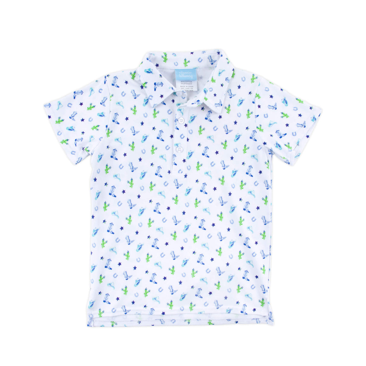 Western Cowboy Blue Polo