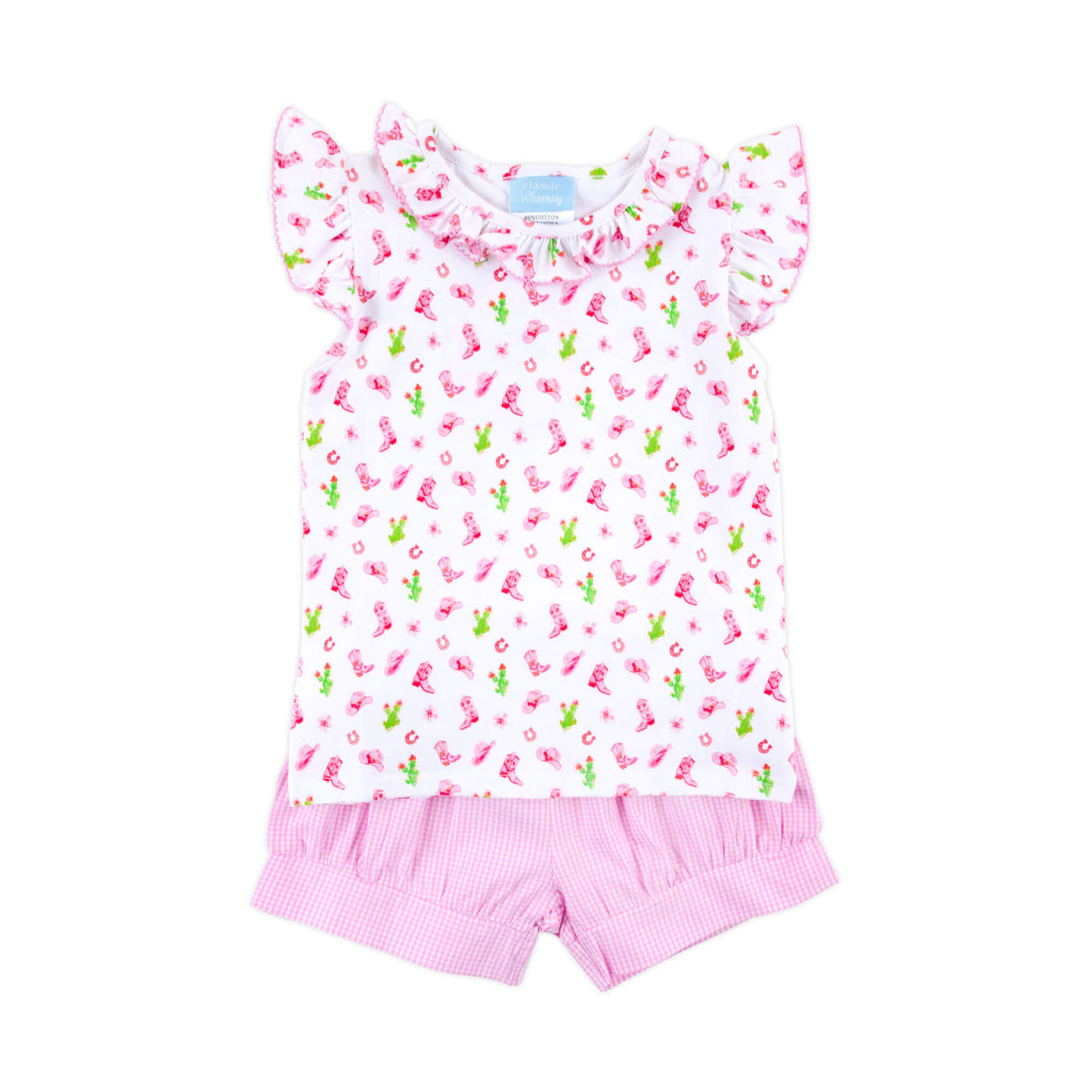 Western Cowboy Pink Adalyn Short Set