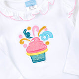 Cupcake White Ruffle Top