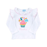 Cupcake White Ruffle Top