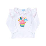 Cupcake White Ruffle Top