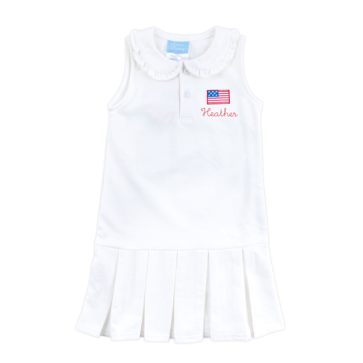 Patriotic Spirit White Terry Ruth Dress