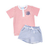 Patriotic Colorblock Short Set