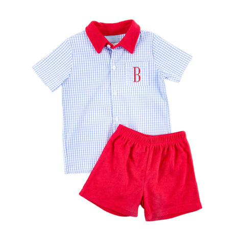 Born To Sparkle Button Down Short Set