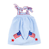 Bright Stars Light Blue Windowpane Amy Dress