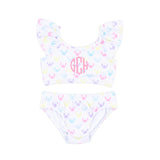 Pastel Mouse Ears Print Two Piece Swimsuit