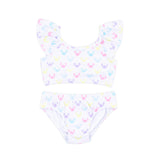 Pastel Mouse Ears Print Two Piece Swimsuit