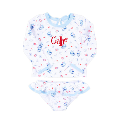 Nautical  Rash Guard Set