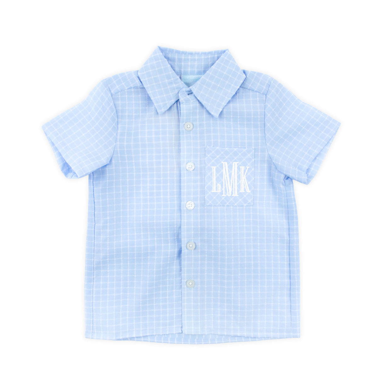 Light Blue Windowpane Button Down Shirt
