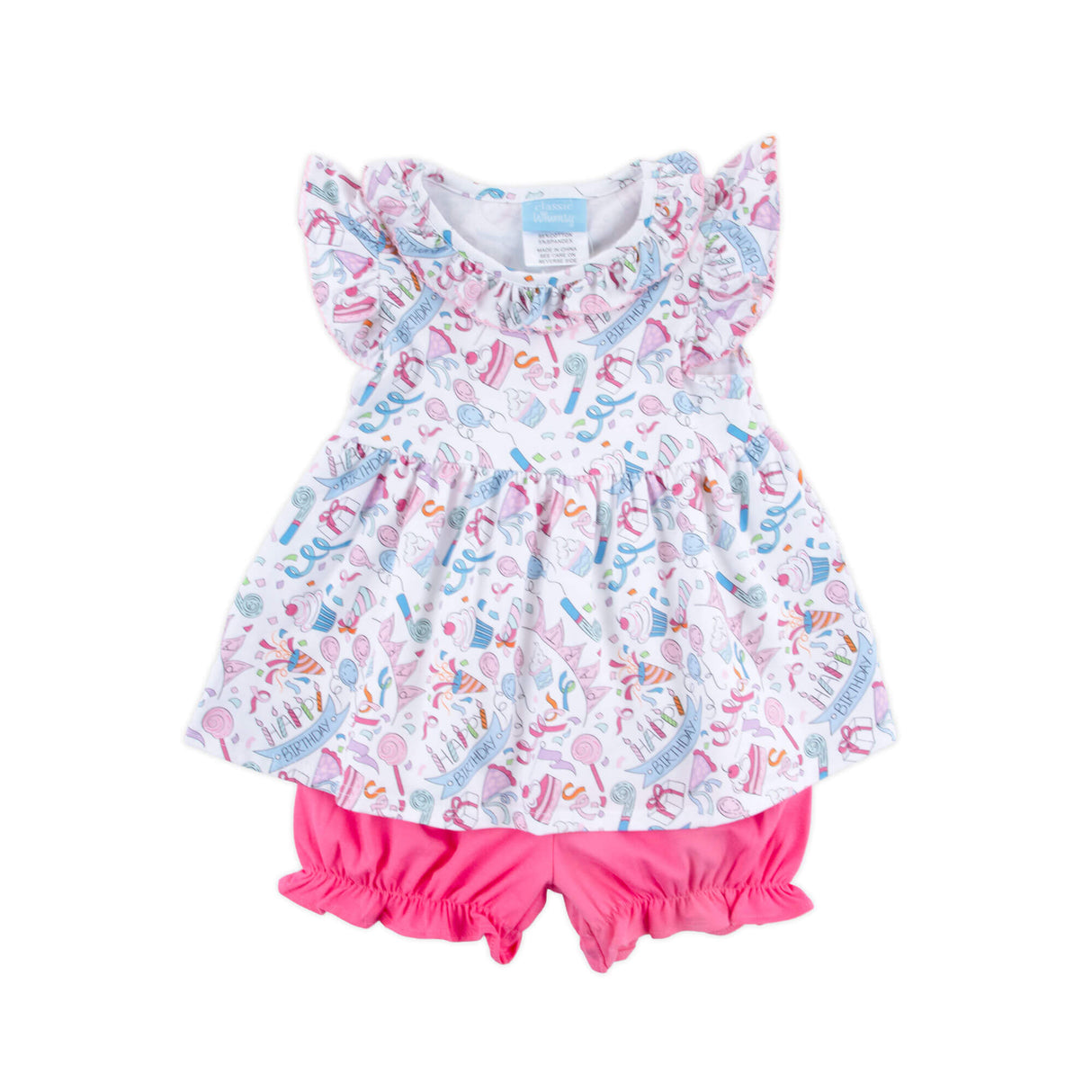 Birthday Girl Ruffle Collared Bloomer Set