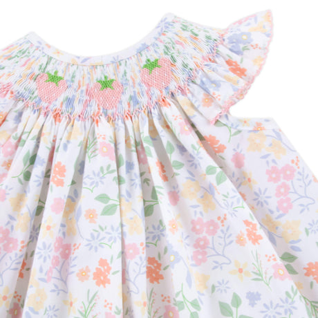Strawberry Smocked Floral Bloomer Set