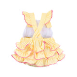Tulip Smocked Mini Yellow Gingham Leah Bubble