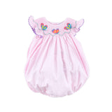 Butterfly Magic Smocked Windowpane Angel Sleeve Bubble
